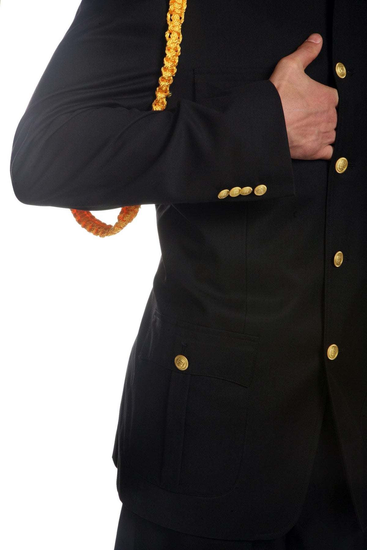 Ferrecci Men's Black Military Cadet Uniform – 2-Piece Jacket & Pants