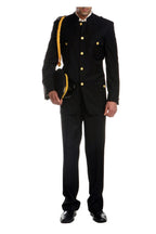 Ferrecci Men's Black Military Cadet Uniform – 2-Piece Jacket & Pants