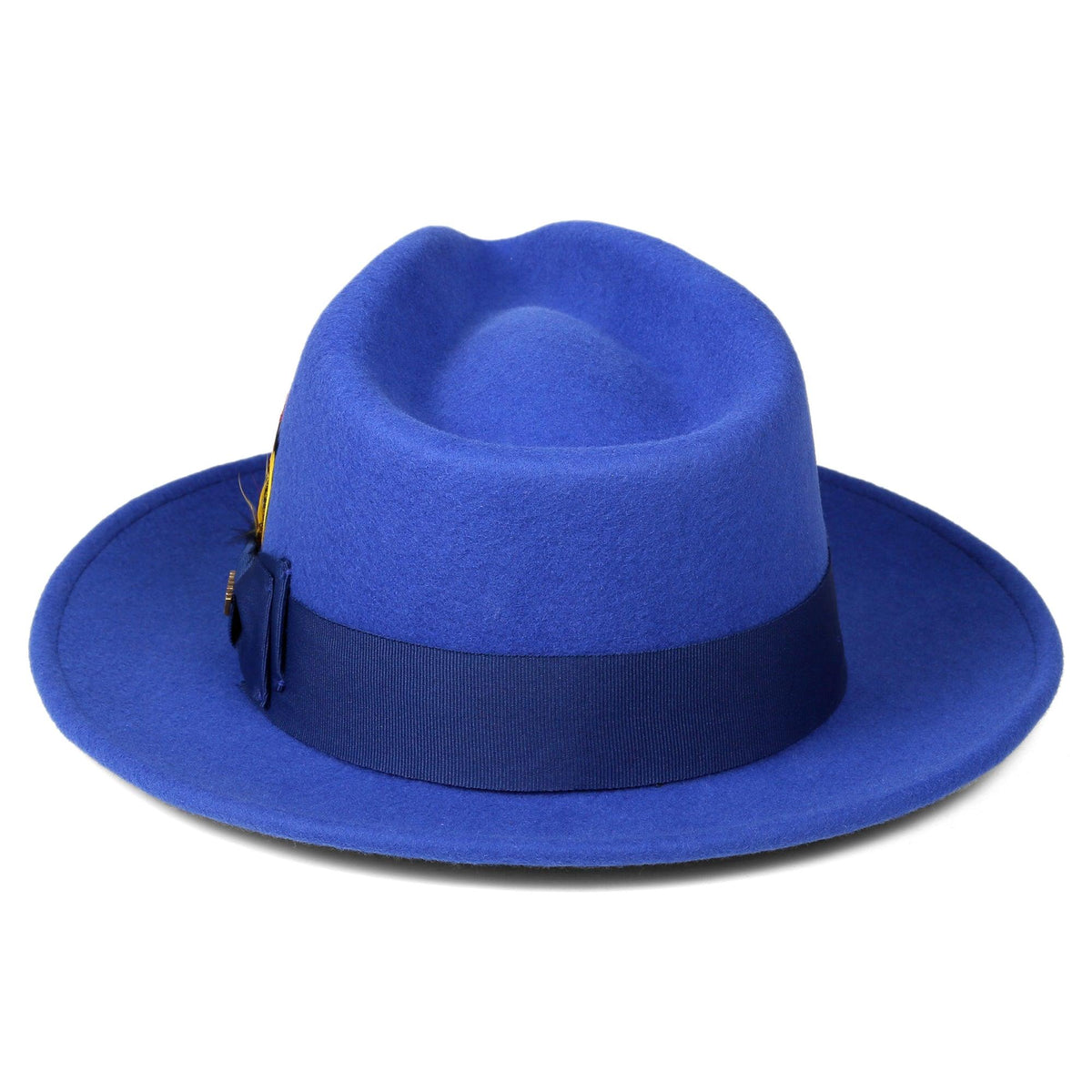 Royal Blue Crushable Wool Felt Fedora Hat for Men – 100% Australian Wool