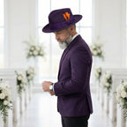 Purple Crushable Wool Felt Fedora Hat for Men – 100% Australian Wool