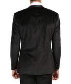 Ferrecci Men's Black Velvet Tuxedo Jacket – Slim Fit Shawl Lapel Dinner Jacket