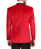 Ferrecci Men's Red Velvet Tuxedo Jacket – Slim Fit Shawl Lapel Dinner Jacket
