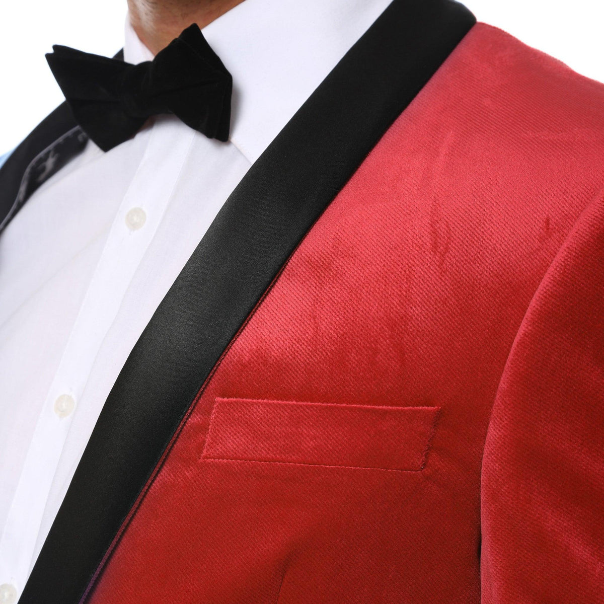 Ferrecci Men's Red Velvet Tuxedo Jacket – Slim Fit Shawl Lapel Dinner Jacket