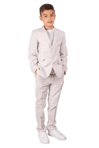 Ferrecci Boys Tan Seersucker 2-Piece Suit Set – Summer Kids Suit