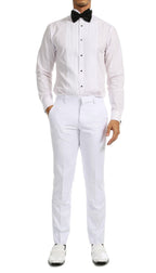 Ferrecci Men's Reno White Slim Fit Shawl Lapel 2 Piece Tuxedo Suit Set - Ferrecci USA 