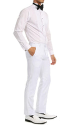 Ferrecci Men's Reno White Slim Fit Shawl Lapel 2 Piece Tuxedo Suit Set - Ferrecci USA 