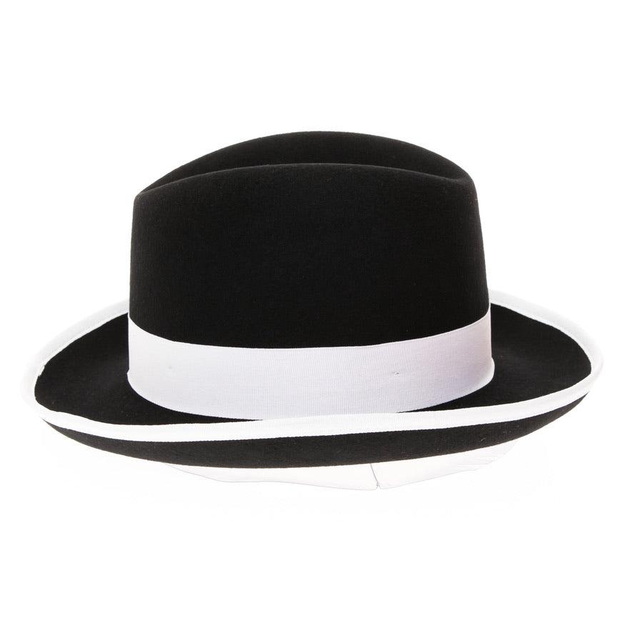 Ferrecci Black & White Two-Tone Godfather Fedora Hat
