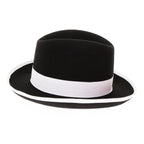 Ferrecci Premium Black And White Godfather Hat - Ferrecci USA 