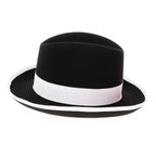 Ferrecci Black & White Two-Tone Godfather Fedora Hat