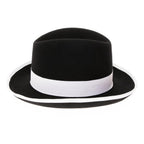 Ferrecci Black & White Two-Tone Godfather Fedora Hat