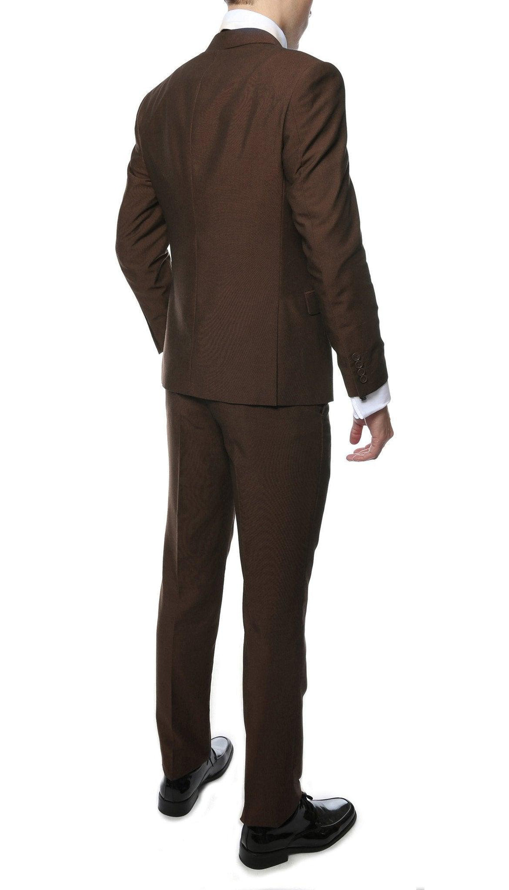 Hudson Brown Slim Fit 2 Piece Suit