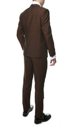 Hudson Brown Slim Fit 2 Piece Suit