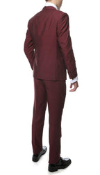 Hudson Burgundy Slim Fit 2 Piece Suit