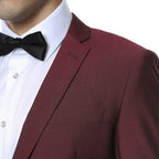 Hudson Burgundy Slim Fit 2 Piece Suit