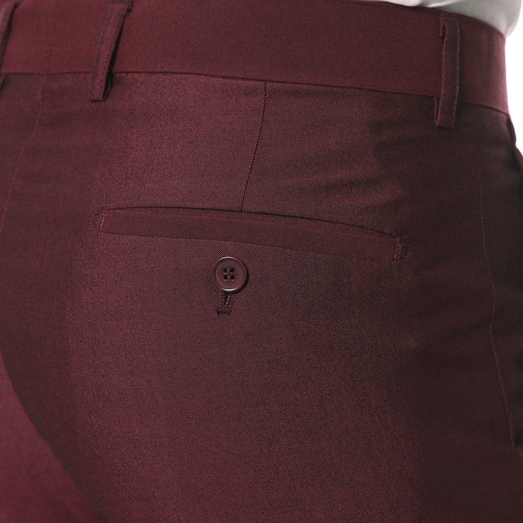 Hudson Burgundy Slim Fit 2 Piece Suit