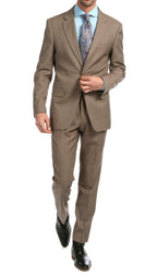 Mason Sand Men's Premium 2 Piece Wool Slim Fit Suit