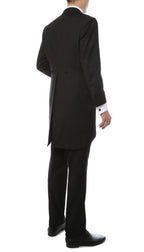 Ferrecci Men's Black Cutaway Regular Fit 2 Piece Tuxedo Suit