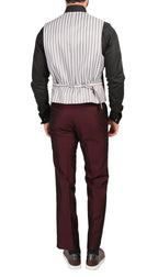 Ferrecci Men's Daxson Burgundy Slim Fit Shawl Collar 3pc Tuxedo