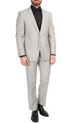Ferrecci Men's Daxson Grey Slim Fit Shawl Collar 3pc Tuxedo
