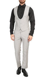 Ferrecci Men's Daxson Grey Slim Fit Shawl Collar 3pc Tuxedo