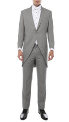 Ferrecci Men's Grey Cutaway Regular Fit 2 Piece Tuxedo Suit