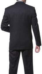 Parker Slim Fit Black Striped Tone on Tone Wool Suit