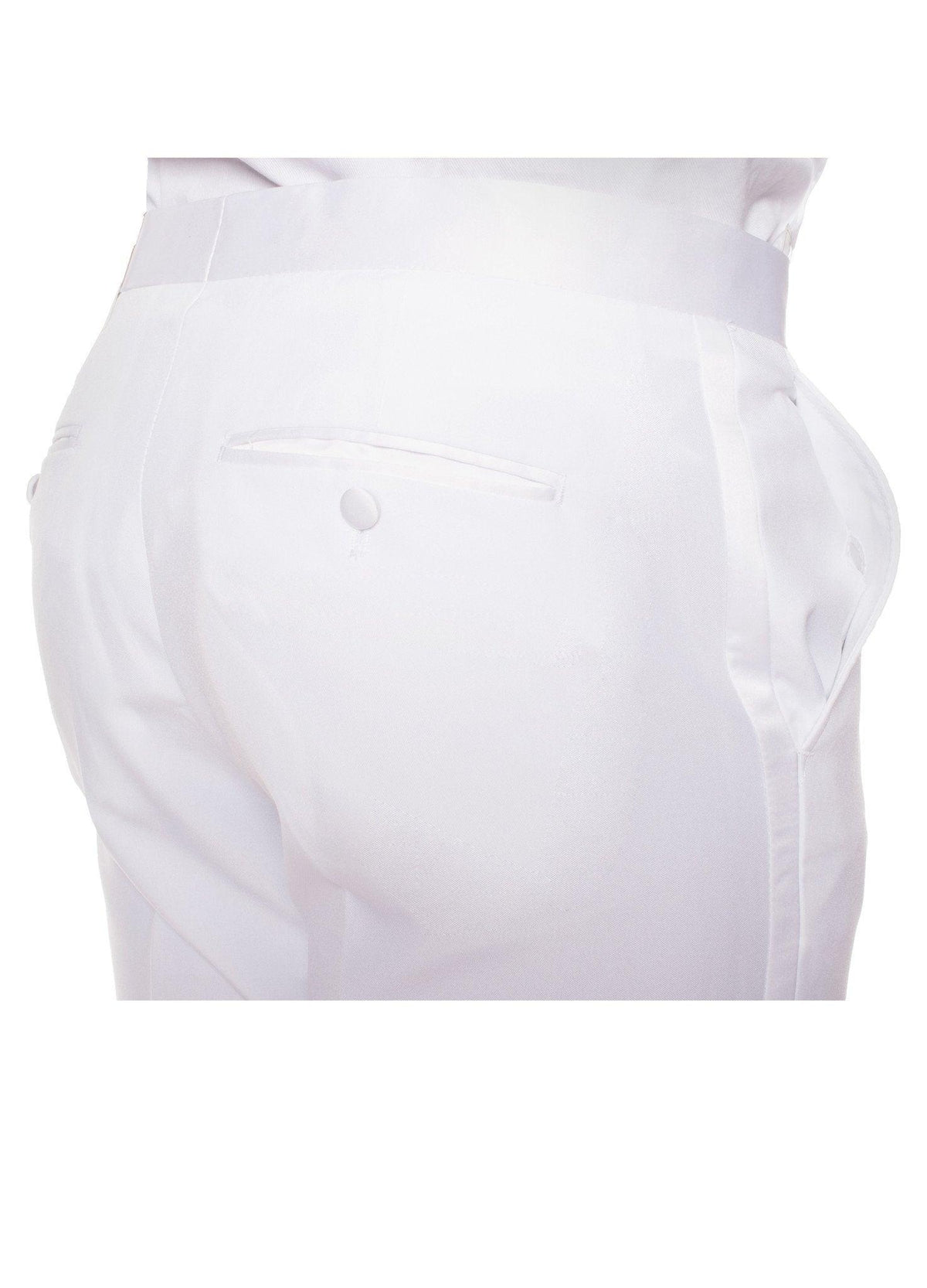 Paul Lorenzo Mens White Regular Fit 2 Piece Tuxedo