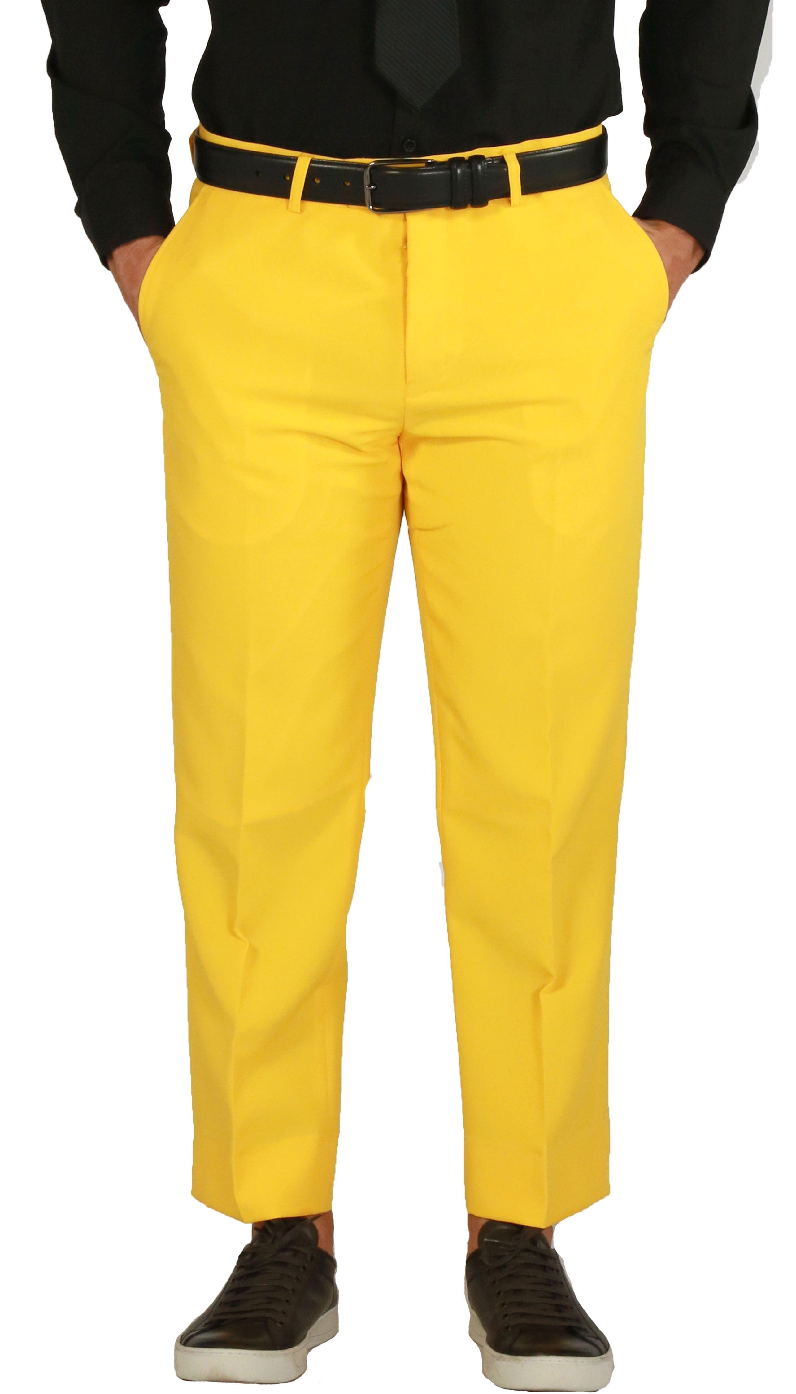 Paul Lorenzo Mens Yellow Slim Fit 2 Piece Suit - Ferrecci USA 