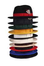 Ferrecci Brooks Soft 100% Australian Wool Felt Body With Removable Feather Navy Blue Hat Great For Travel