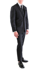 TX100 Men's Premium Black Slim Fit 2 pc Tuxedo